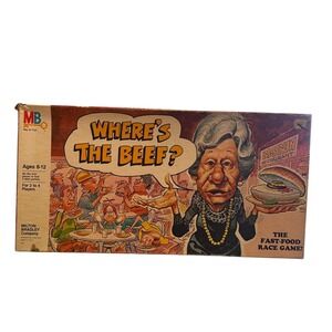 Milton Bradley Where's The Beef Board Game Kids Vintage 1984 Wendy's
